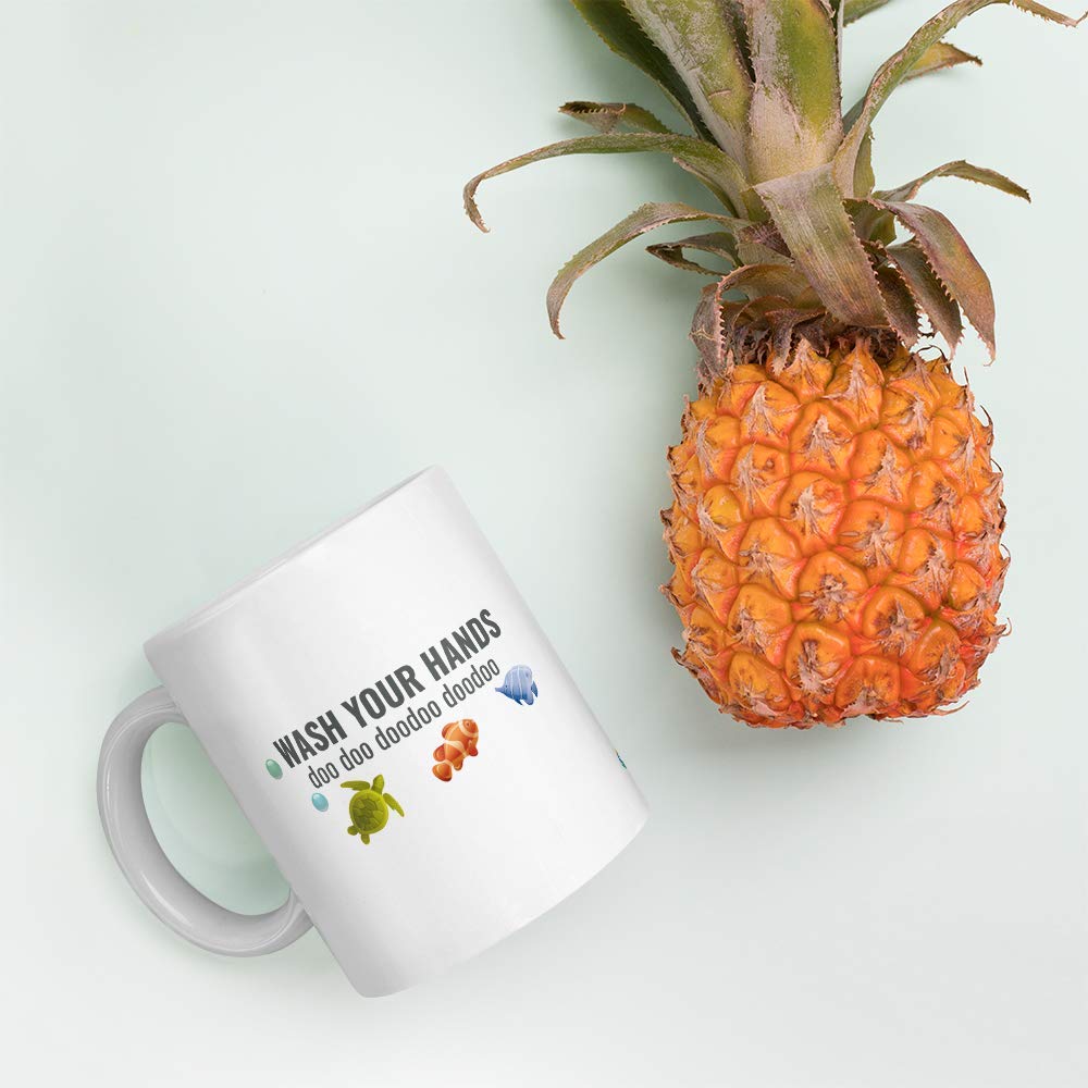 Quarantine Gifts & Social Distancing Presents - Funny Wash Your Hands Coffee Mug - Perfect for Home Office, Virtual Meetings & Pandemic Humor