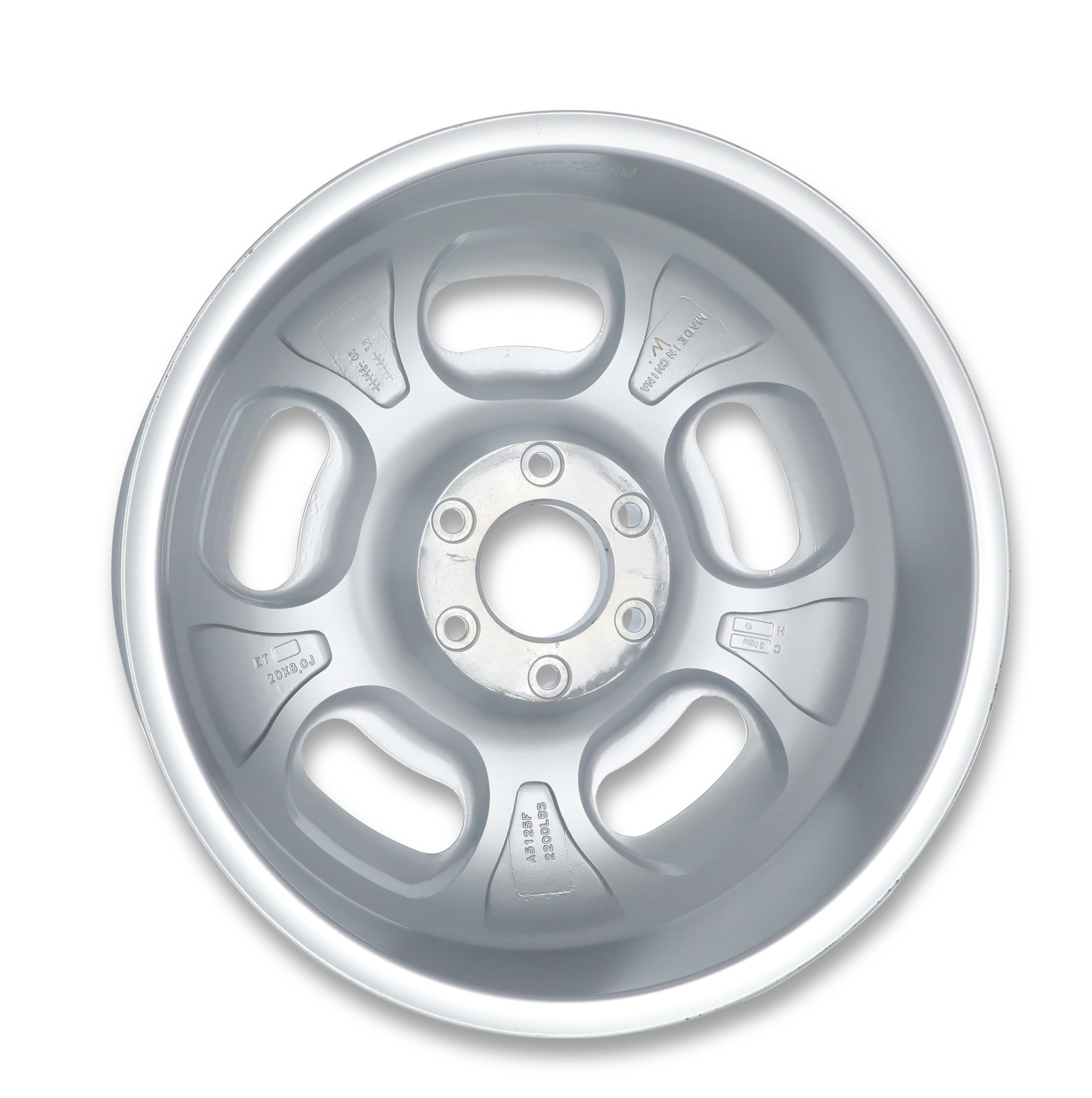 107S-2808300 107 Series Rally 20x8-4.5 Backspace 6x5.5/6x139.7 Bolt Pattern Gray with Machine Lip Wheels - Perfect for Off-Road Trucks, SUVs, and Jeep Wrangler JK JL TJ Gladiator
