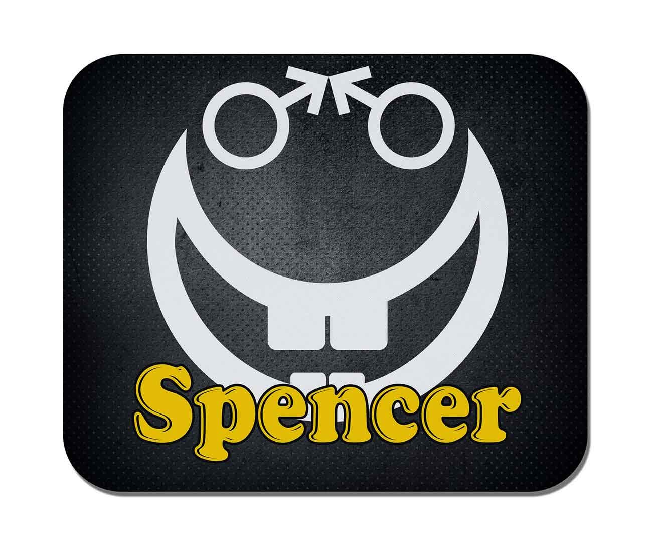 Makoroni Spencer Name Non-Slip Rubber Mouse Pad - Ergonomic Gaming & Office Computer Mousepad for Precision Control - Perfect for Work, Gaming & Home Office Use