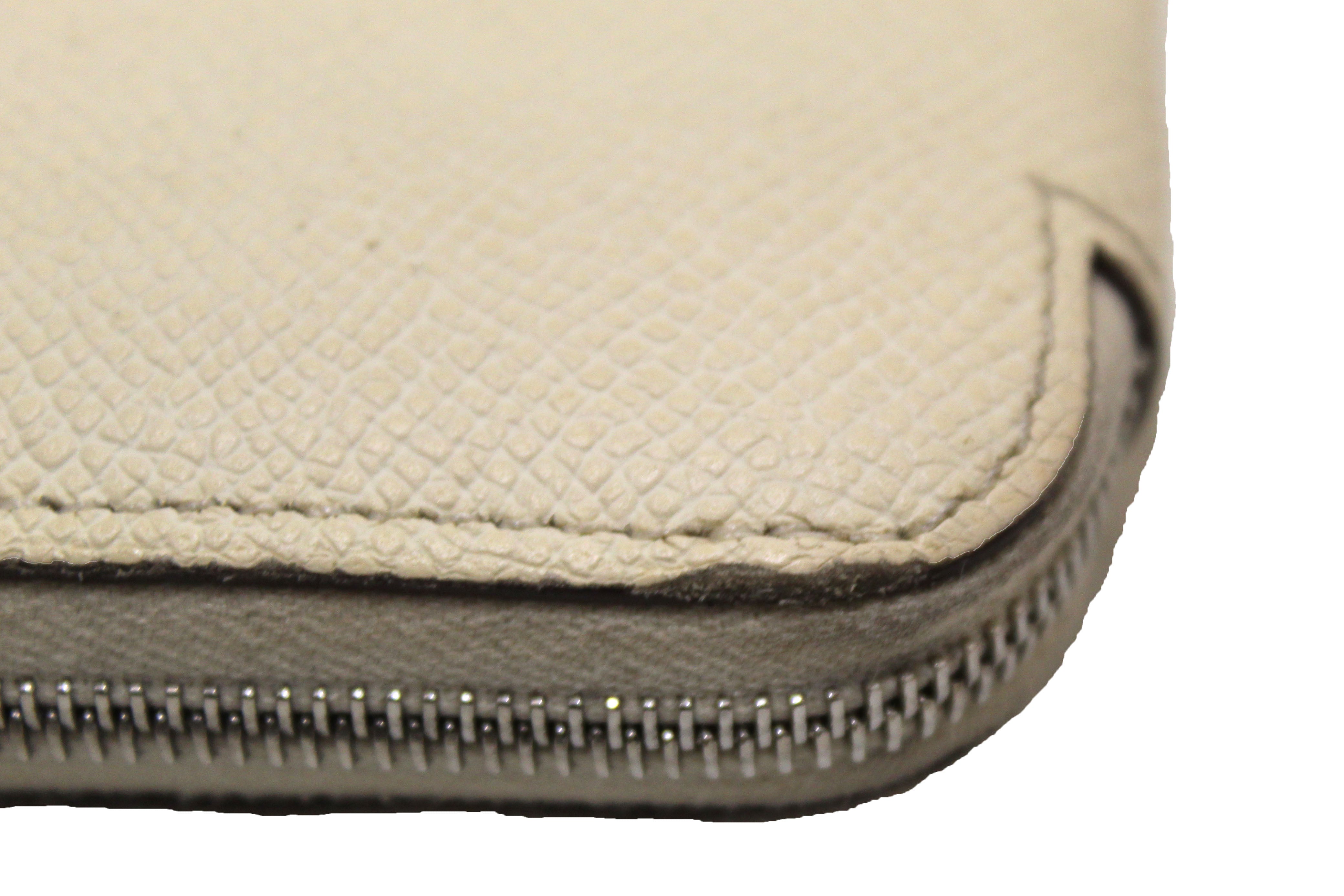 Authentic Hermes White Epsom Leather Azap Silk'In Classic Wallet for Women | Luxury Designer Card Holder & Money Organizer | Perfect for Everyday Use, Travel & Gifting