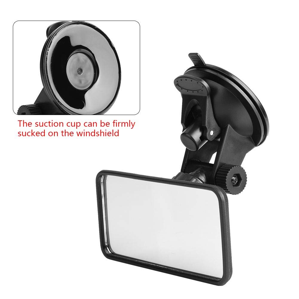 Qiilu Adjustable Baby Car Mirror - Rear View Safety Monitor for Infant Car Seat with Strong Suction Cup | Shatterproof Glass for Safe Travel | Perfect for Parents to Keep an Eye on Baby While Driving
