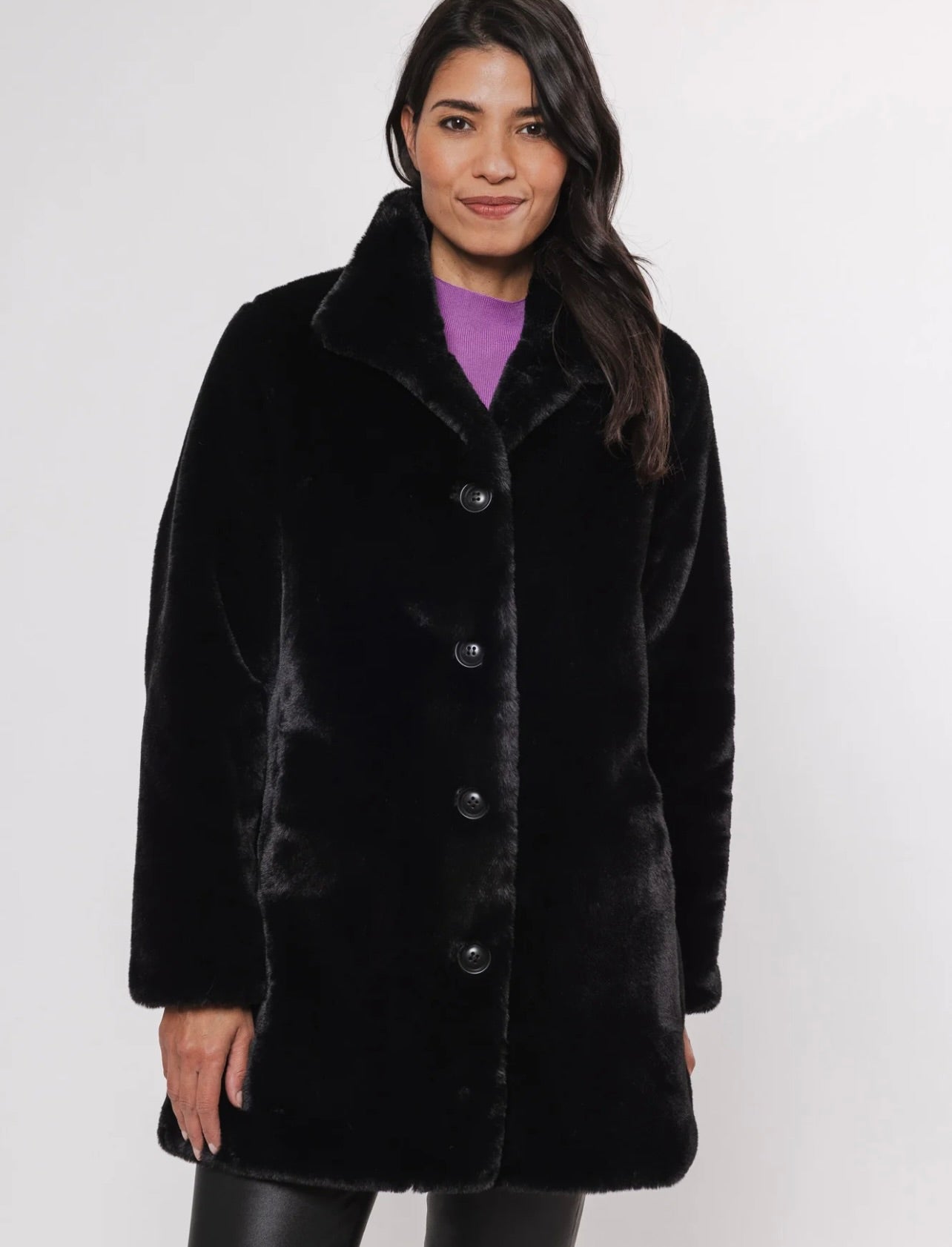 Stylish Nonna Coat in Black - Elegant Winter Outerwear for Women | Perfect for Office, Parties & Cold Weather