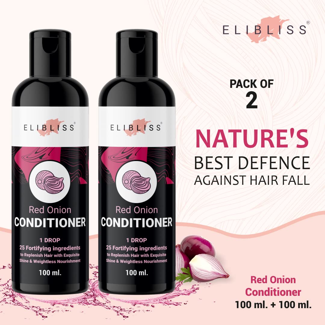 Organic Red Onion Hair Conditioner with Black Seed Oil - Sulfate & Paraben Free for Dry, Frizzy, Oily & Normal Hair - 4 Pack - Promotes Hair Growth & Scalp Health - Perfect for Daily Hair Care & Damaged Hair Repair
