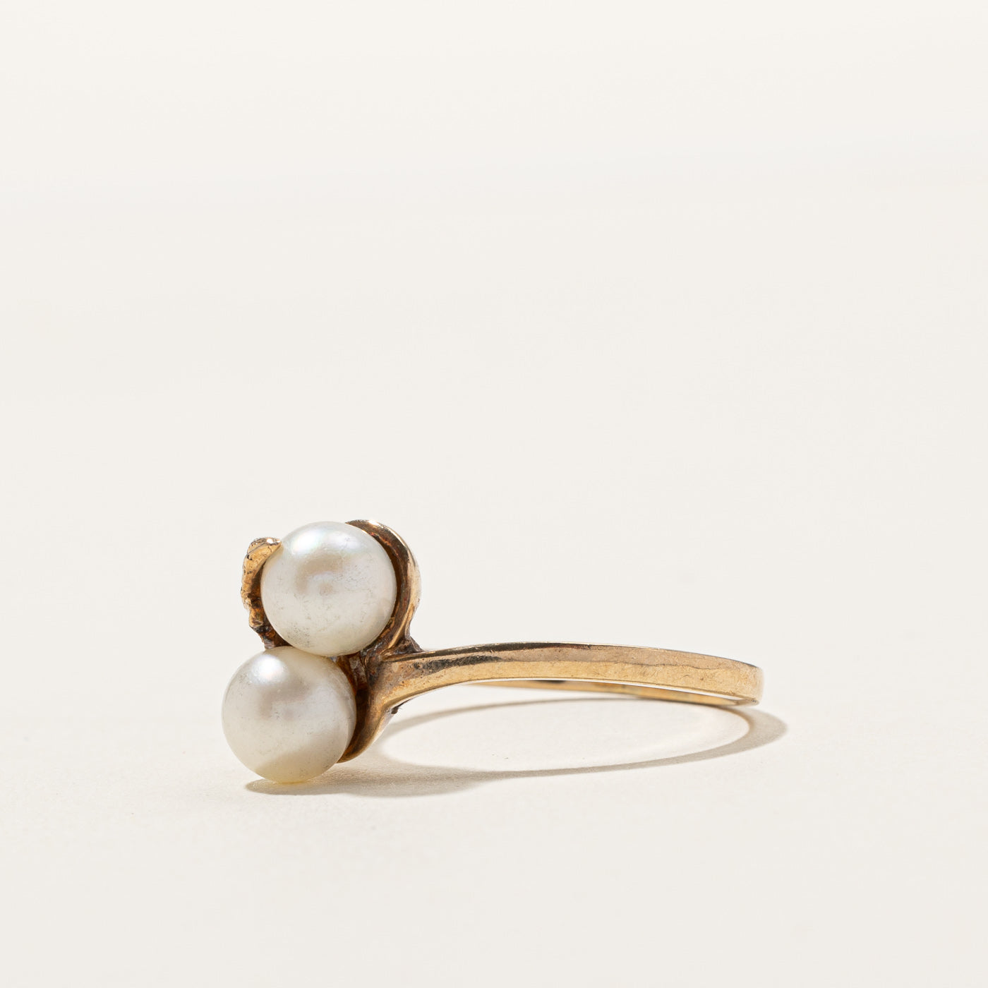 Two Stone Pearl Ring for Women - Size 8 | Elegant Pearl Jewelry for Wedding, Anniversary & Special Occasions