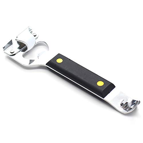 Stainless Steel Wine & Beer Bottle Opener - Multi-Purpose Can Opener & Corkscrew for Kitchen, Camping, Picnics & Parties | Durable Kitchen Gadget & Bar Tool