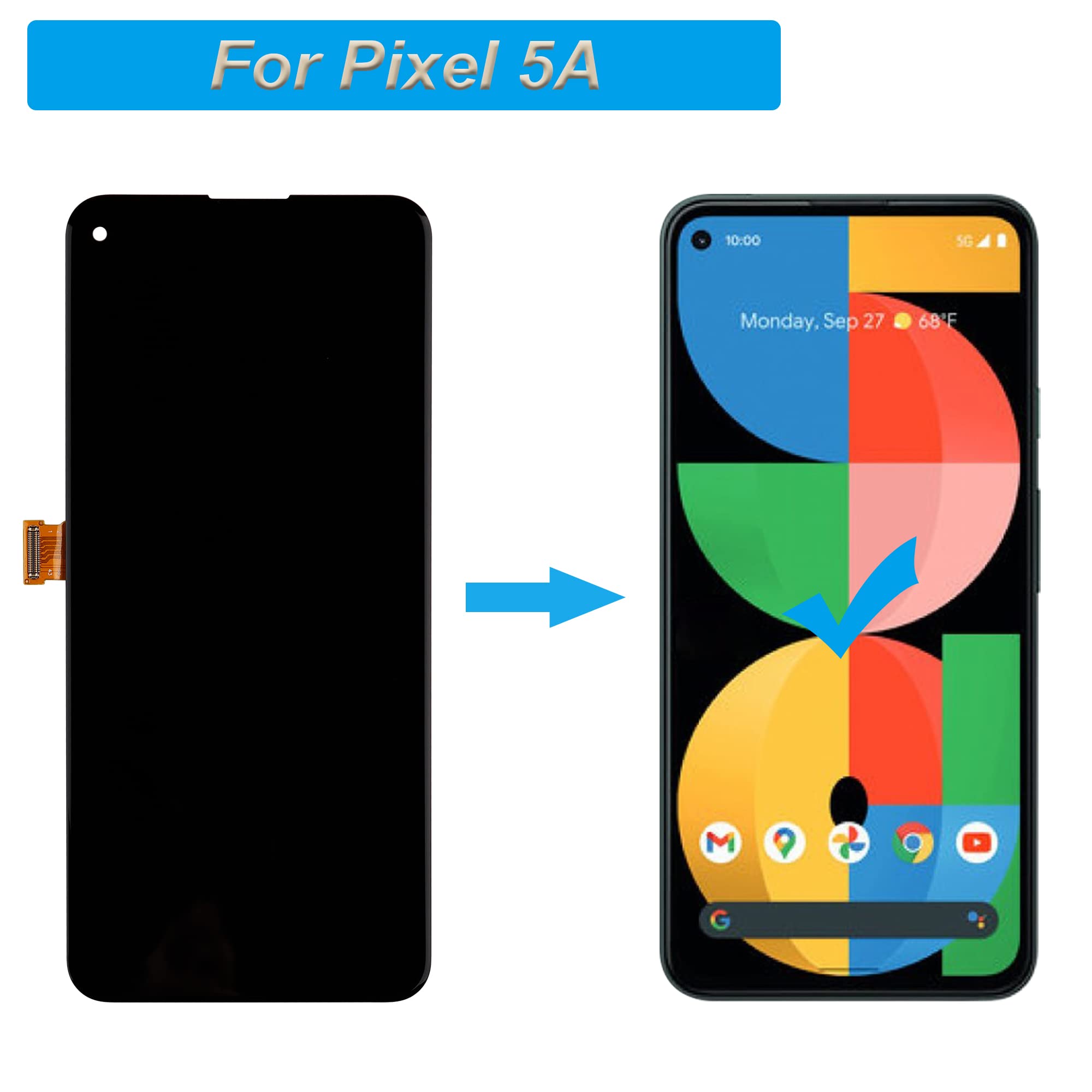 Google Pixel 5A 5G OLED Display Replacement - 6.34