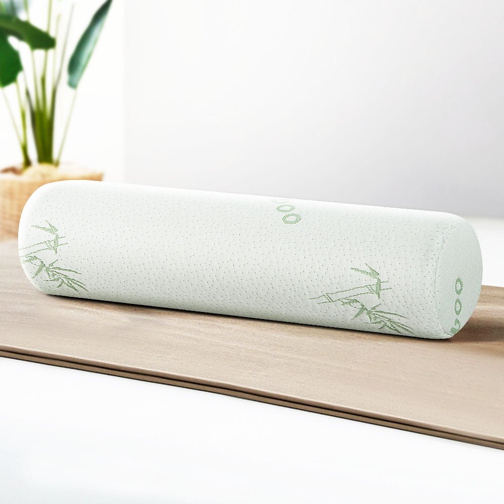 Giselle Bedding Memory Foam Pillow with Bamboo Cover - Orthopedic Neck Support Pillow for Side, Back & Stomach Sleepers - Ideal for Home, Office & Travel Use
