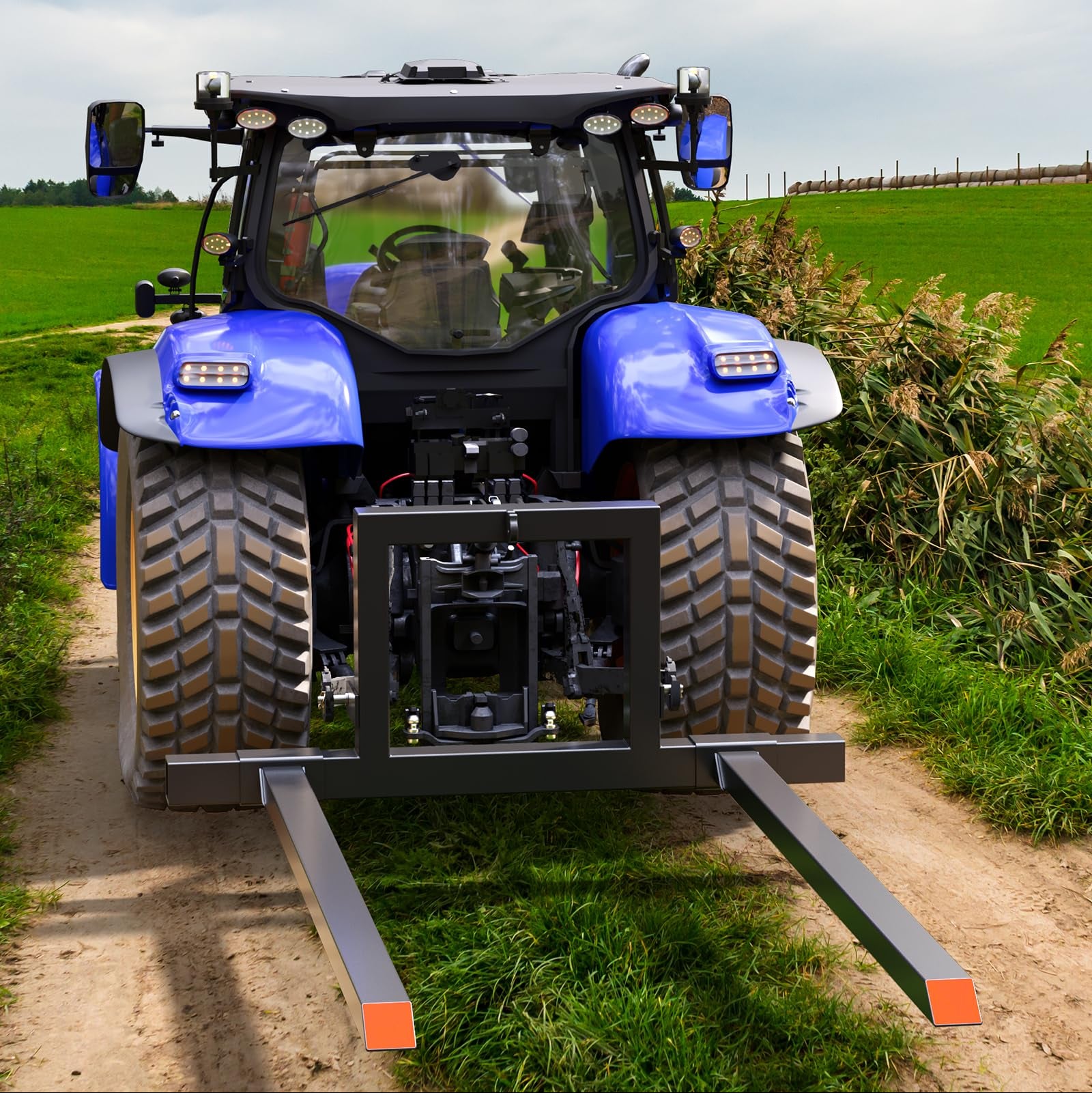 GARVEE 3 Point Tractor Pallet Fork 1500LBS Capacity - Adjustable Heavy Duty Skid Steer & Front Loader Attachment - High Strength Steel Construction - Perfect for Farming, Construction & Material Handling