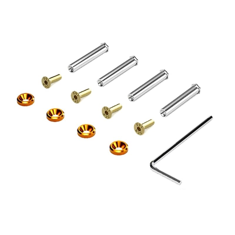 Premium Anodized Aluminum Alloy Screws & Lock Nuts for Computer Case & CPU Cooling Fans - Red Gaskets Included (Pack of 4) - Perfect for PC Builds, Gaming Rigs & DIY Computer Upgrades