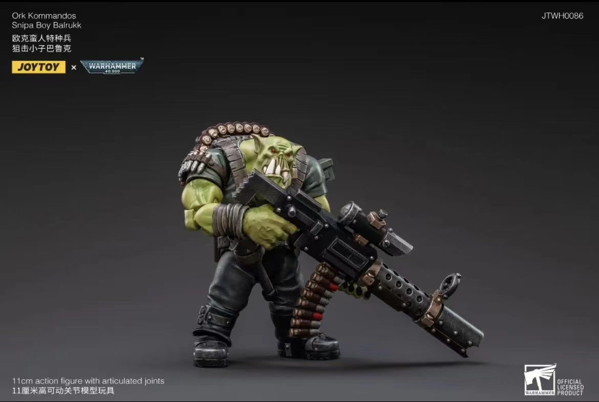 JOYTOY 1/18 Scale Warhammer 40K Ork Kommandos Action Figure - Highly Detailed Collectible Model for Tabletop Gaming & Display