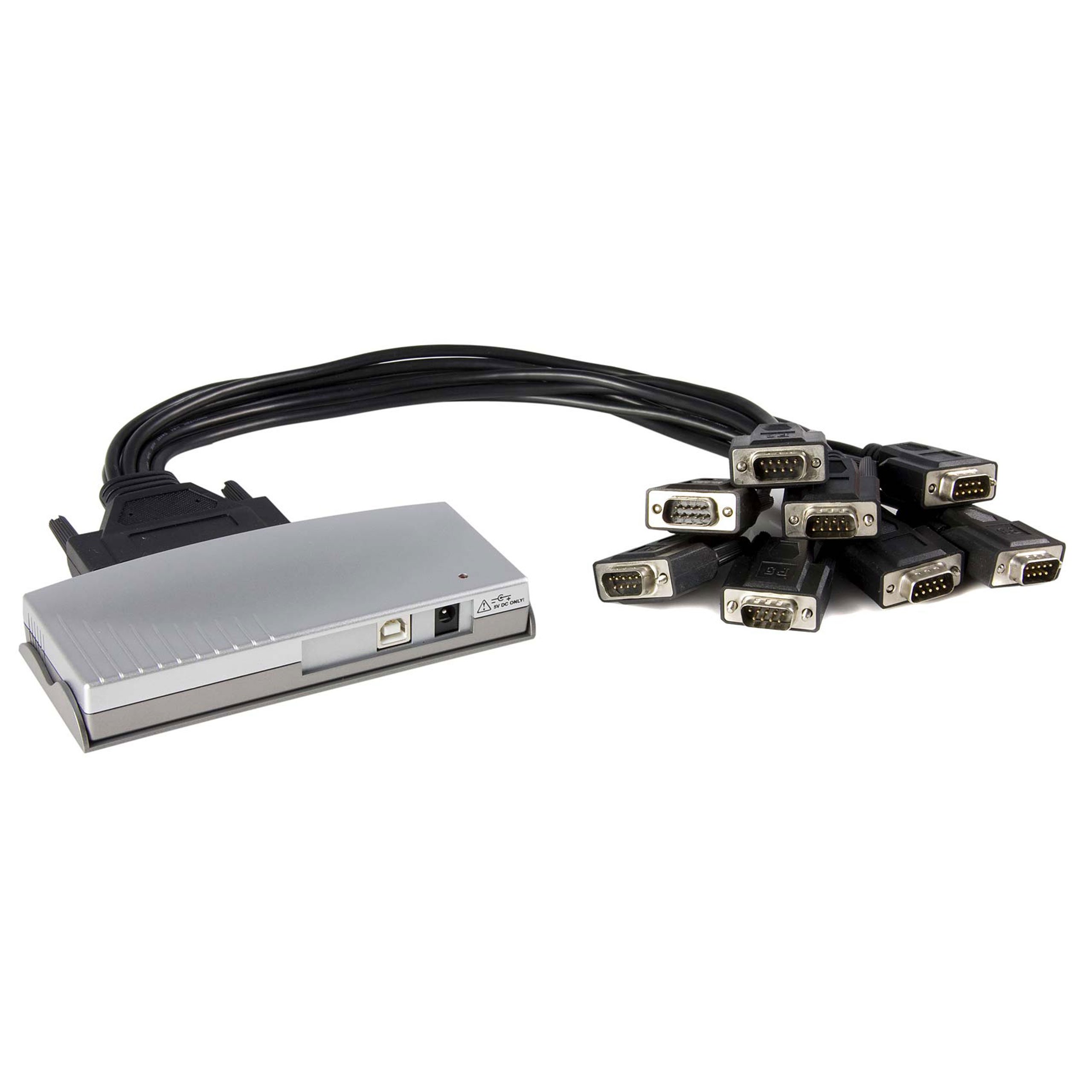 StarTech.com 8-Port USB to Serial Adapter Hub with DB9 Connector - FTDI USB to RS232 Converter (ICUSB2328) - Ideal for Industrial Equipment, POS Systems, and Legacy Device Connectivity