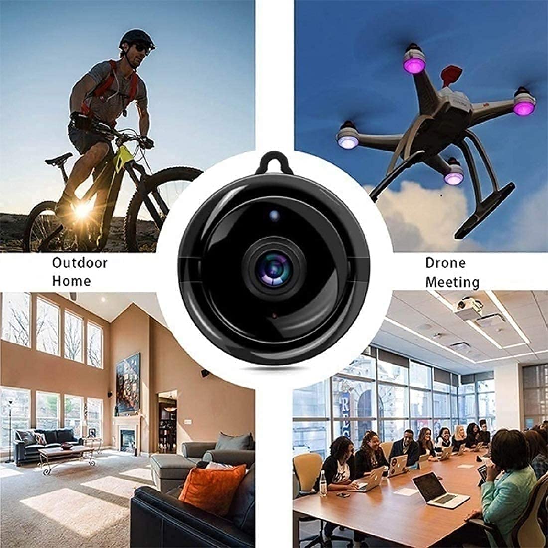 AUSHA® WiFi CCTV Camera - 1080P HD Smart Security Camera with Mobile App, Night Vision, Motion Detection for Home & Office Surveillance (C2 CCTV) | Indoor/Outdoor Use, Baby & Pet Monitoring