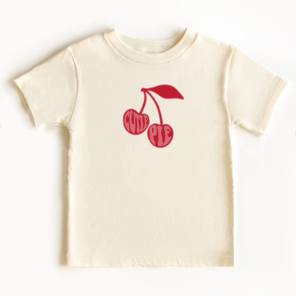 Cutie Pie Cherry Graphic T-Shirt for Women - Cute Casual Summer Tee - Perfect for Outfits, Dates & Everyday Wear