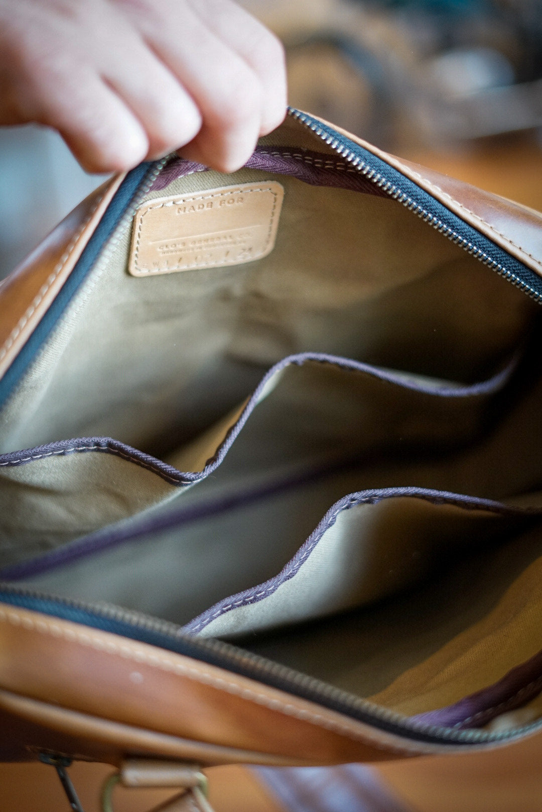 Premium Leather Work Bag for Professionals - Horween Chestnut Tan Briefcase - Ideal for Office, Business Travel & Daily Commute