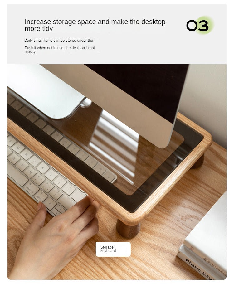 Premium Oak Solid Wood Office Table Bracket - Heavy Duty Desk Support for Home Office, Study Room & Workspace