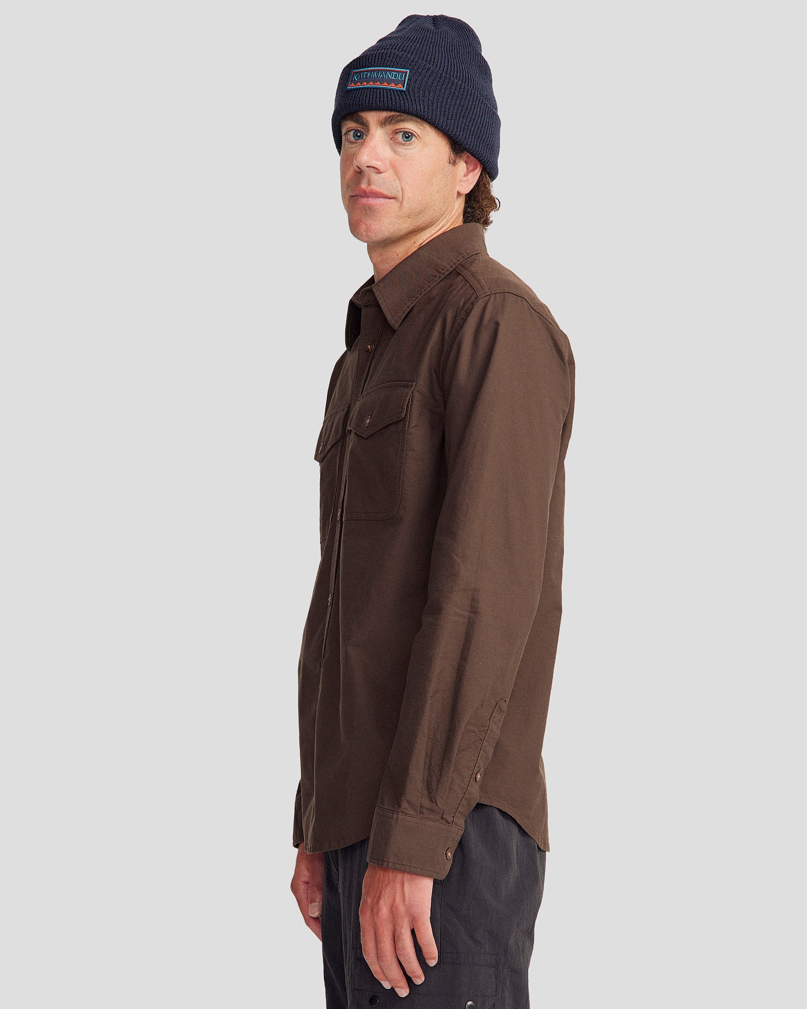 Vander HT Men's Long Sleeve Casual Shirt - Breathable Comfort Fit Button Down Shirt for Work & Outdoor | Cold Brew Coffee Inspired Design | Perfect for Office, Travel & Date Nights