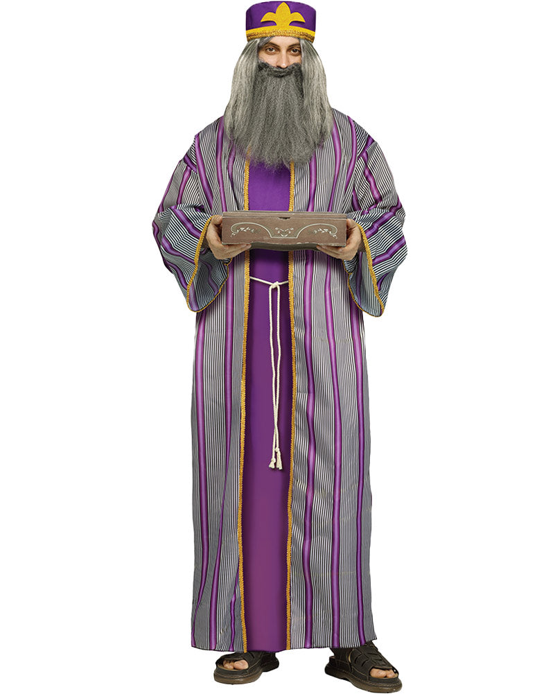 3 Wise Men Purple Adult Christmas Costume - Biblical Nativity Scene Outfit for Holiday Parties & Church Plays