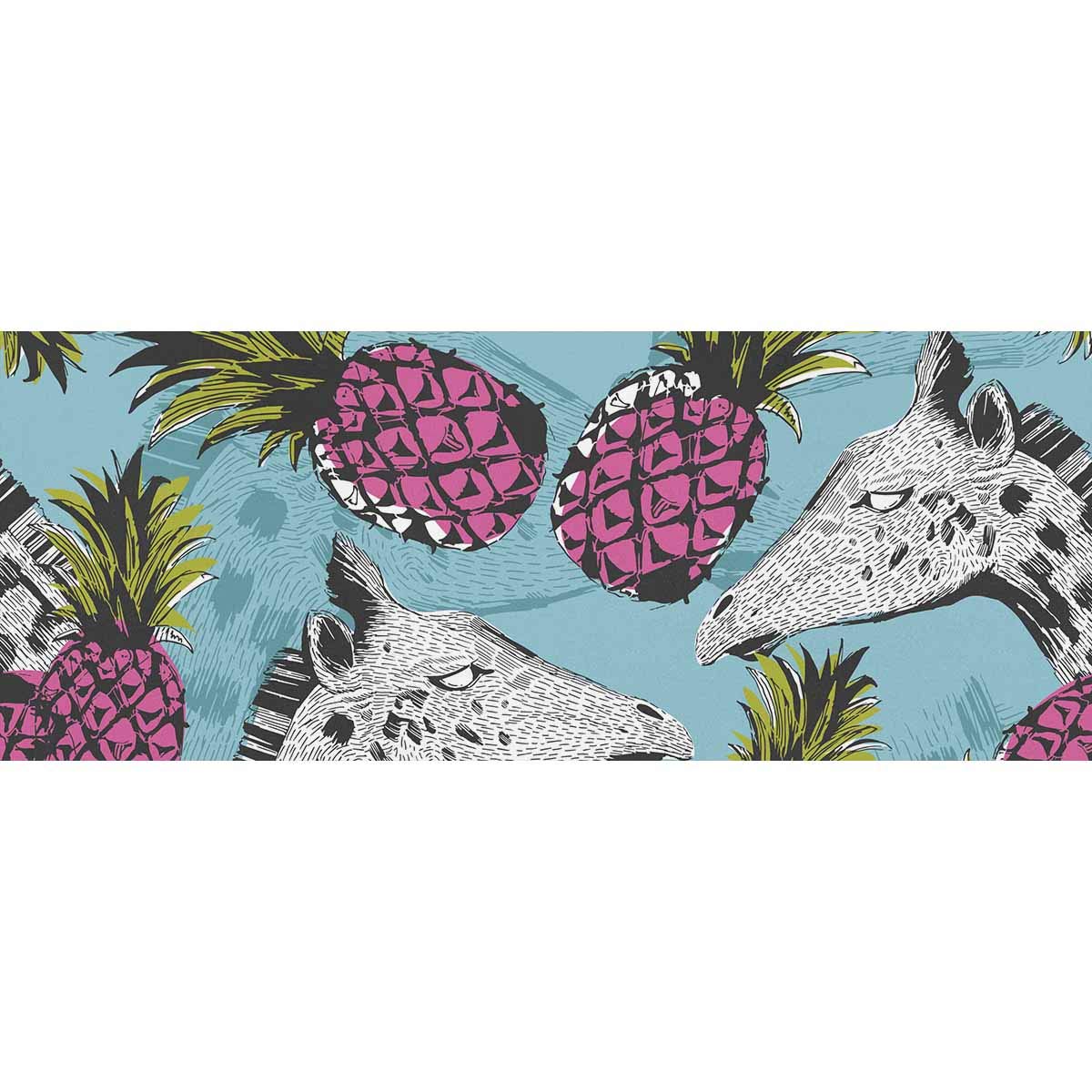 InterestPrint Giraffe with Pineapple Pattern Gift Wrapping Paper - 3 Rolls for Birthday, Valentine's Day, Christmas Presents | Perfect for Party Decorations, Gift Bags & DIY Crafts
