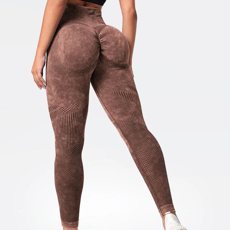 Women's Seamless High Waist Yoga Pants - Bubble Butt Push Up Scrunch Leggings for Gym & Fitness - Comfortable Workout Tights for Running, Yoga & Lounge Wear