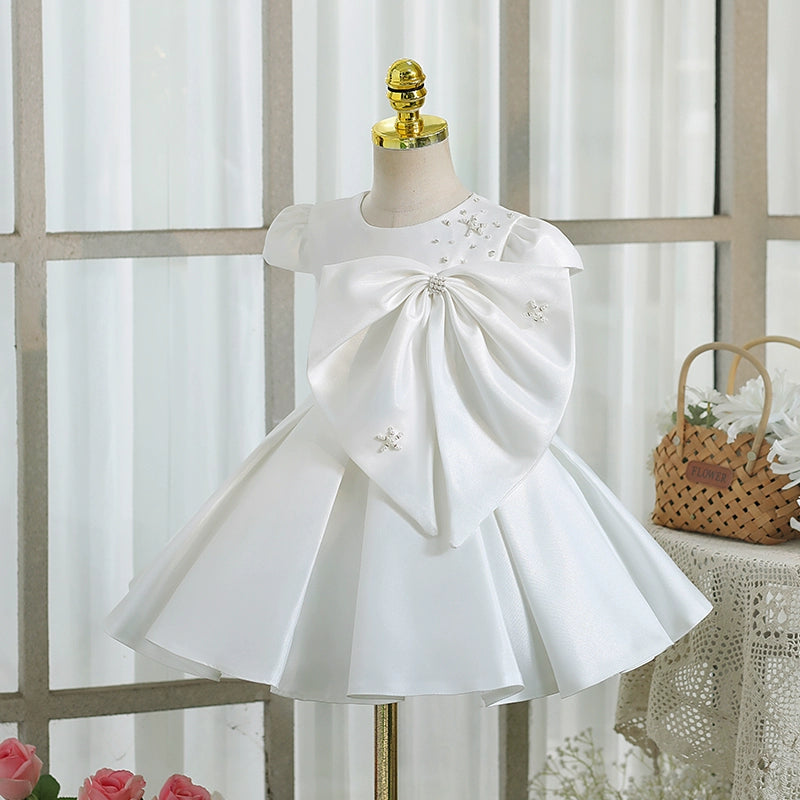 Adorable Baby Girl Puffy Beauty Pageant Dress with Big Bow - Toddler Princess Party Gown for Birthday, Photo Shoots & Special Occasions