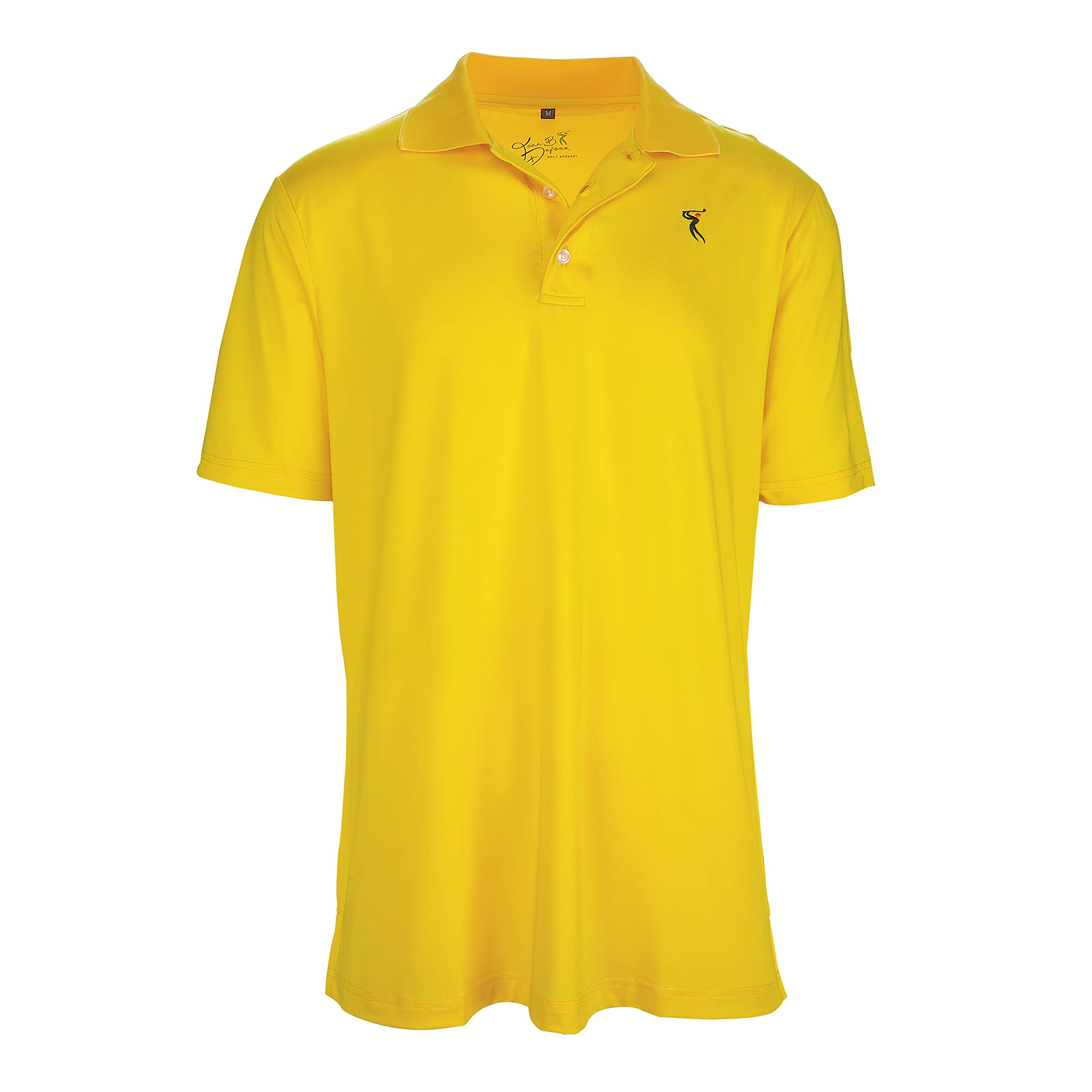Men's Quick-Dry Golf Polo Shirt - Black Short Sleeve Moisture Wicking Performance Tee with UV Protection & Free Golf Hat - Perfect for Golfing, Tennis, and Outdoor Sports