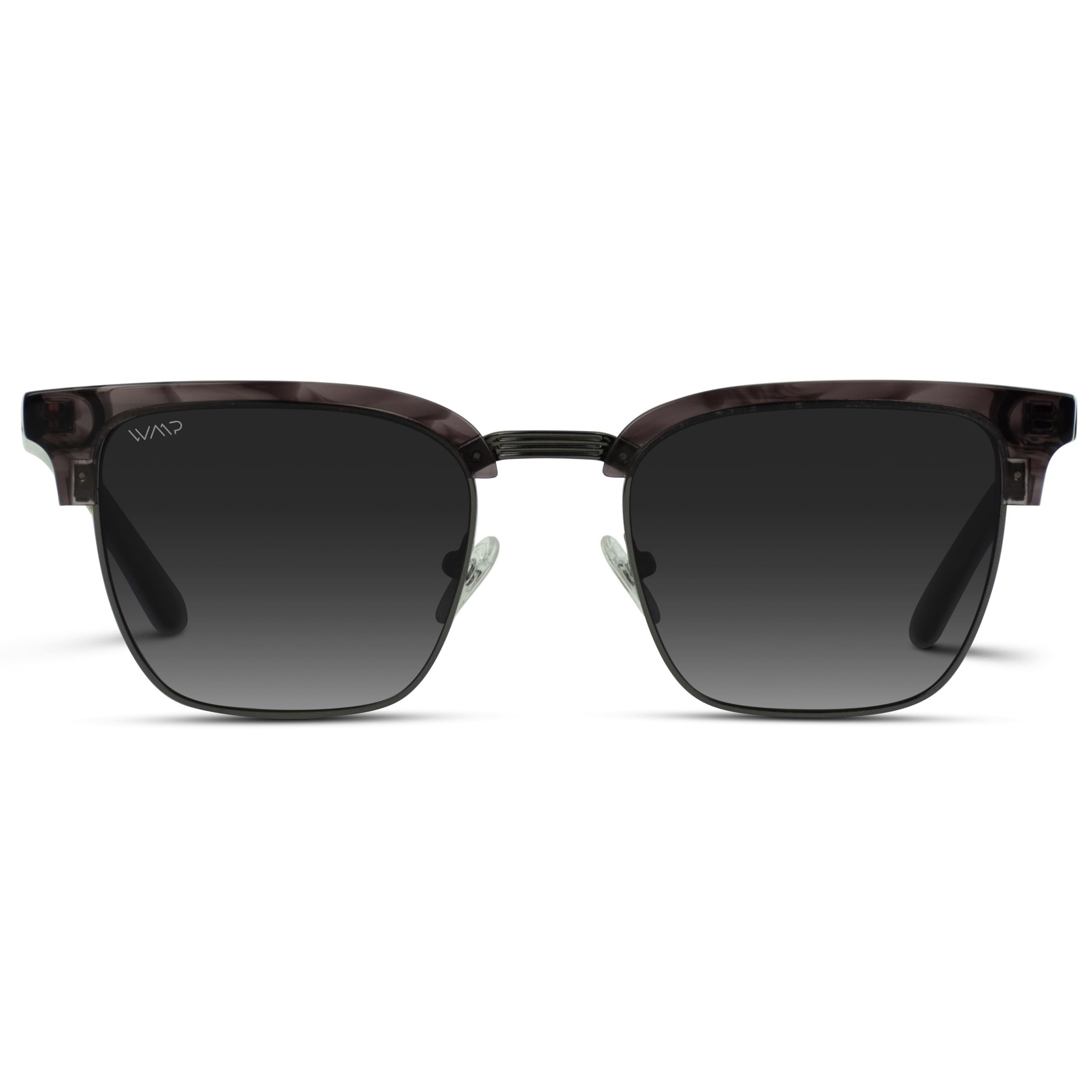 WearMe Pro Modern Semi-Rimless Rectangular Polarized Sunglasses for Men & Women - UV Protection, Lightweight & Stylish for Driving, Beach & Outdoor Activities