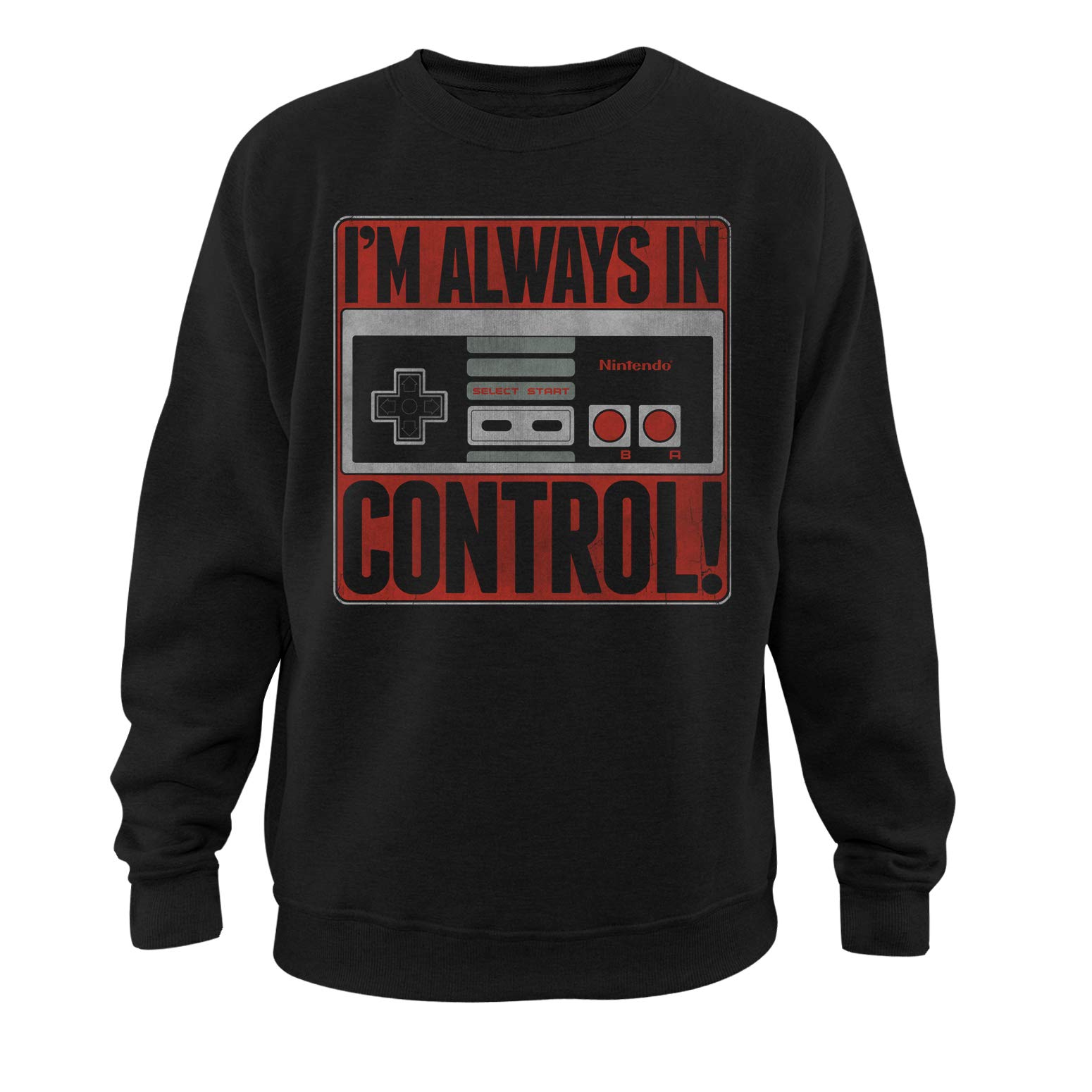 Nintendo Controller Sweatshirt - Small, Black | Retro Gaming Apparel for Casual Wear & Cosplay