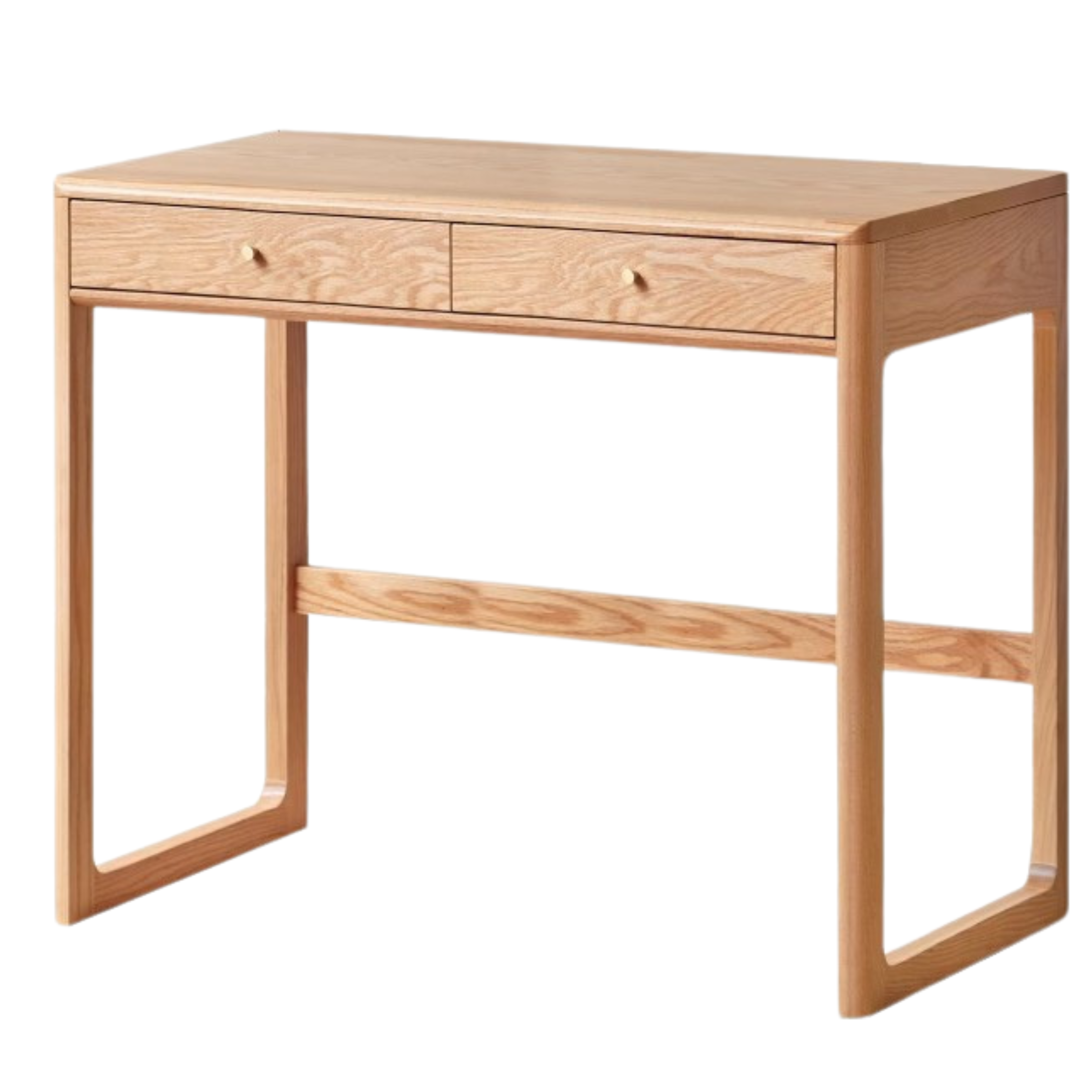 Solid Oak Wood Small Office Desk - Compact & Durable Home Office Furniture for Writing, Studying & Remote Work