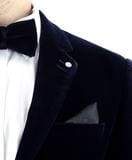 Cavani Sicily Navy Velvet Slim Fit Blazer for Men - Elegant Formal Dinner Jacket for Weddings, Parties & Business Events
