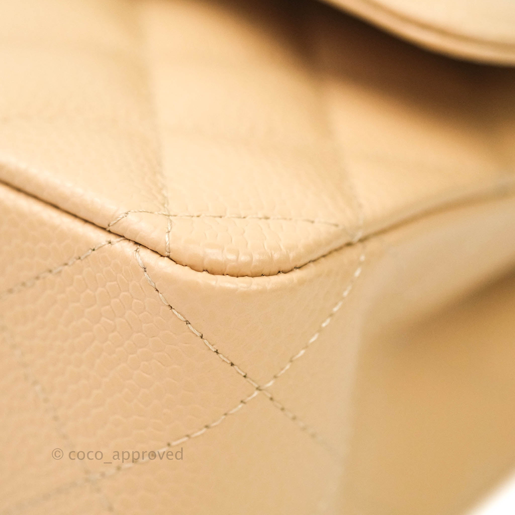 Chanel Classic Medium Double Flap Bag in Beige Caviar Leather with Gold Hardware - Luxury Handbag for Women, Perfect for Work, Evening Events & Special Occasions