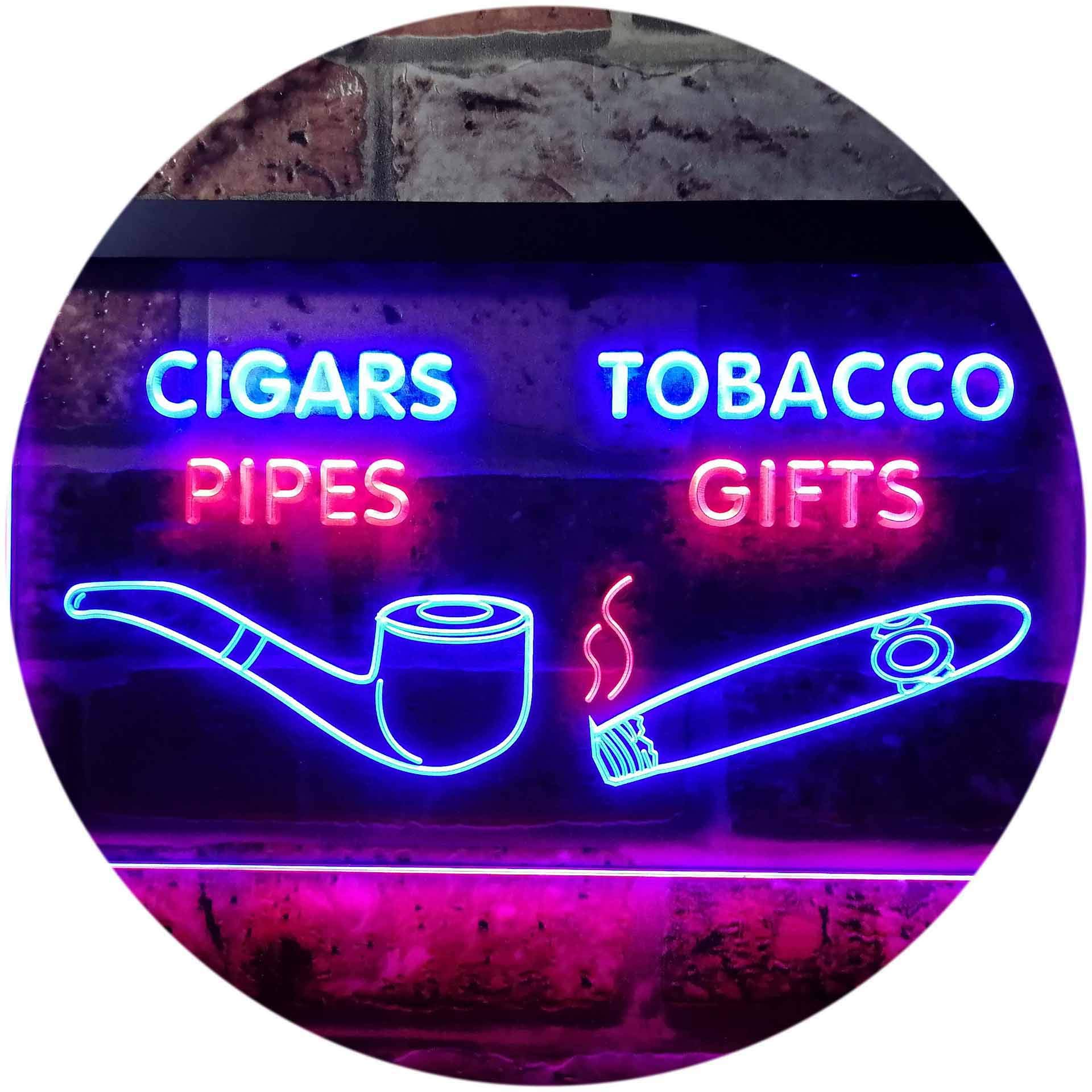 ADVPRO Dual Color LED Neon Sign for Cigar Pipes & Tobacco Gifts - 24