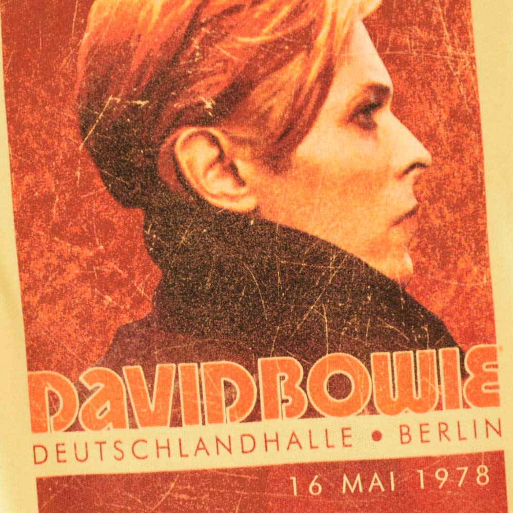 Vintage David Bowie Berlin '78 Tour T-Shirt & Stickers Set - Retro Music Band Merch for Concerts, Gifts & Bowie Fans Collection