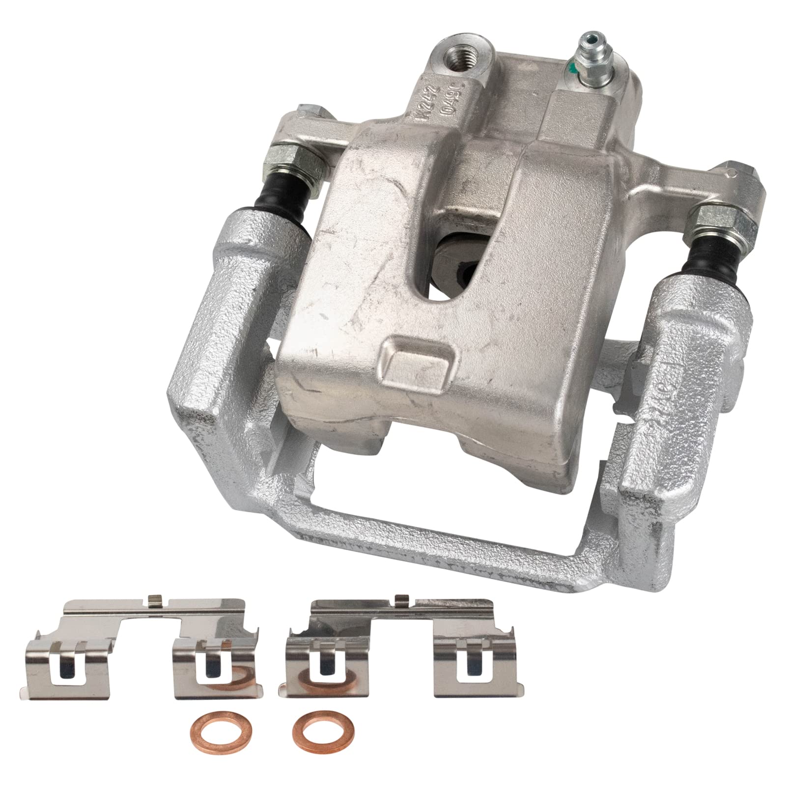 TRQ Rear Brake Calipers with Ceramic Pads & Drilled Rotors - Compatible with Dodge Challenger & Charger - High Performance Braking for Street Racing & Daily Driving