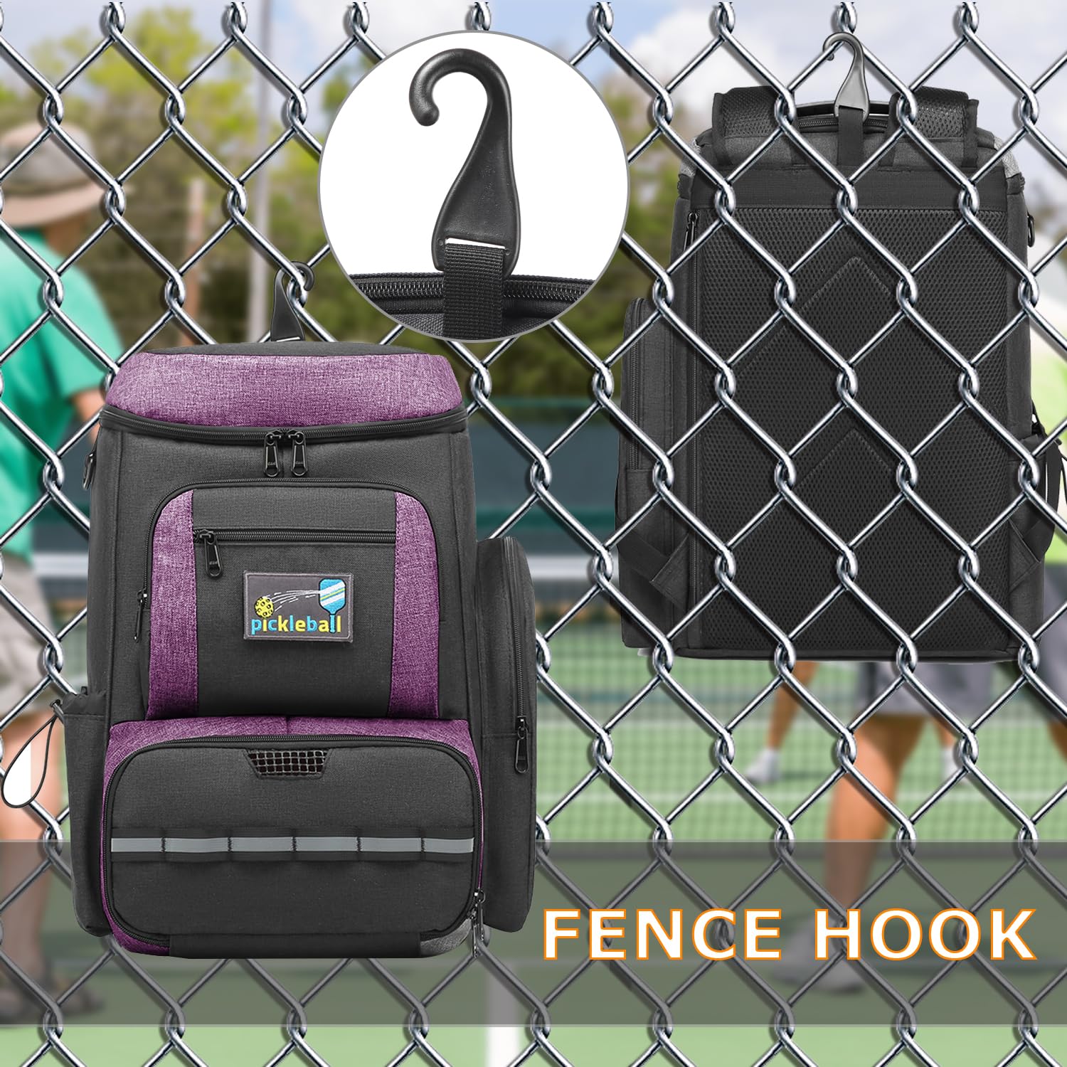 Premium Pickleball Backpack for Men & Women - Large Sports Bag Holds 6+ Paddles, Ventilated Shoe Compartment - Ideal for Tournaments, Gym & Outdoor Play