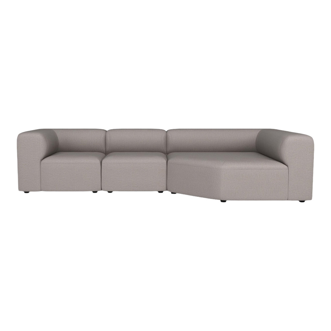Angle 3-Seater Corner Sofa with Large Chaise - Modern L-Shaped Sectional Couch for Living Room, Lounge & Family Room