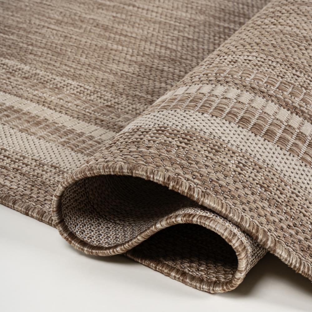 Lido Traditional Casual Pinstripe Border Area Rug - Soft & Durable Living Room Carpet for Home Decor | Perfect for Bedroom, Office & High Traffic Areas