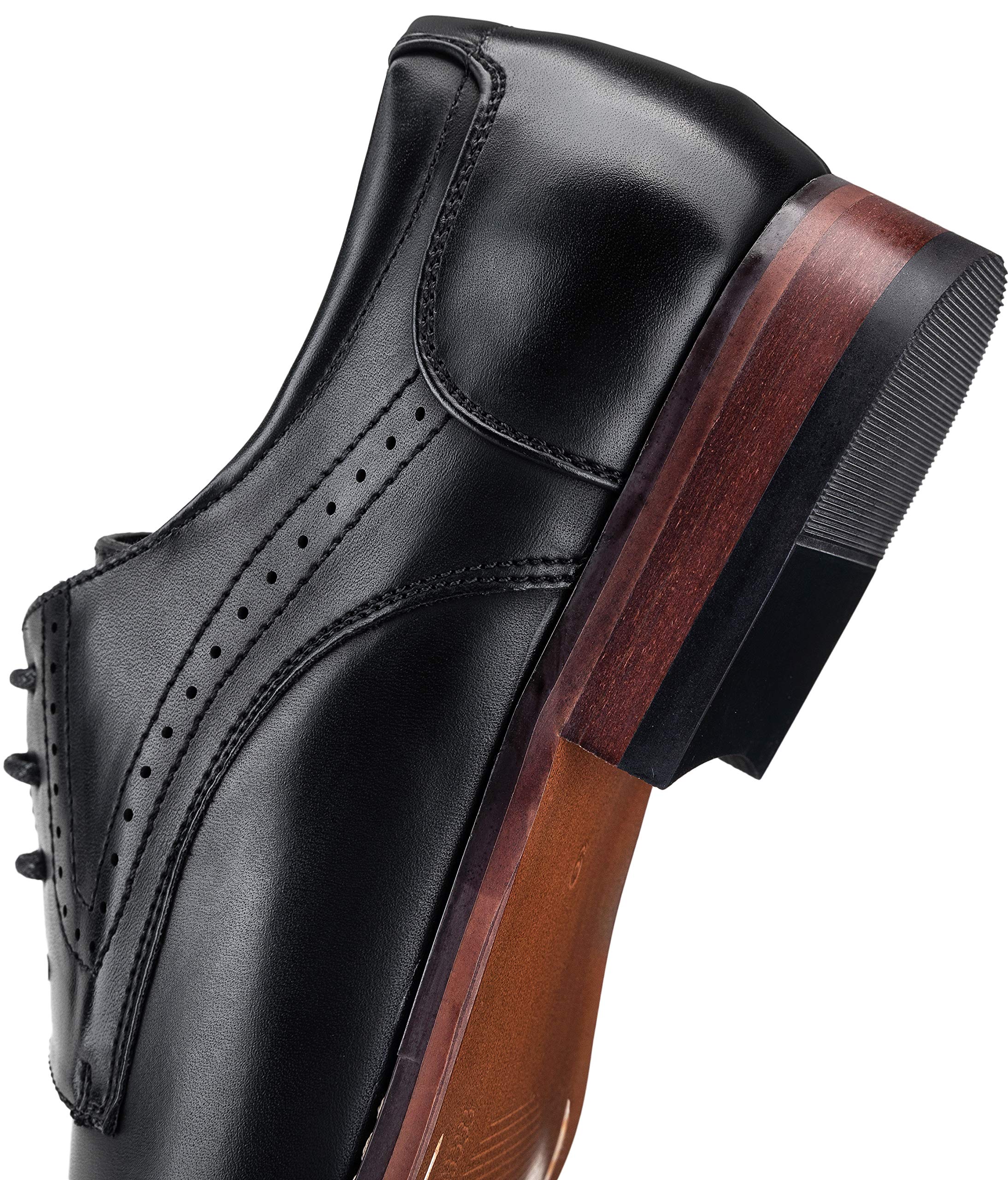 Vostey Classic Wingtip Brogue Oxford Dress Shoes for Men - Formal Business & Wedding Attire