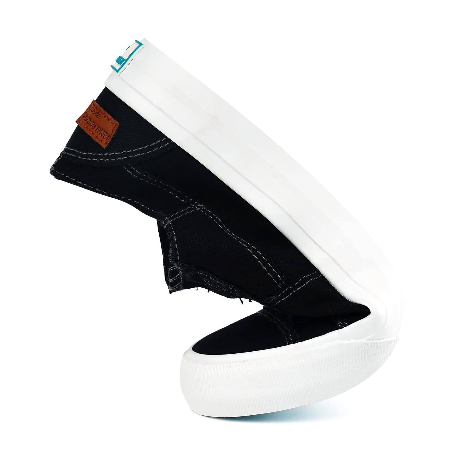 JENN ARDOR Women's Slip On Sneakers - No Lace Elastic Low Top Canvas Shoes for Women | Comfortable Casual Walking Shoes | Trendy Flats for Everyday Wear, Work & Travel