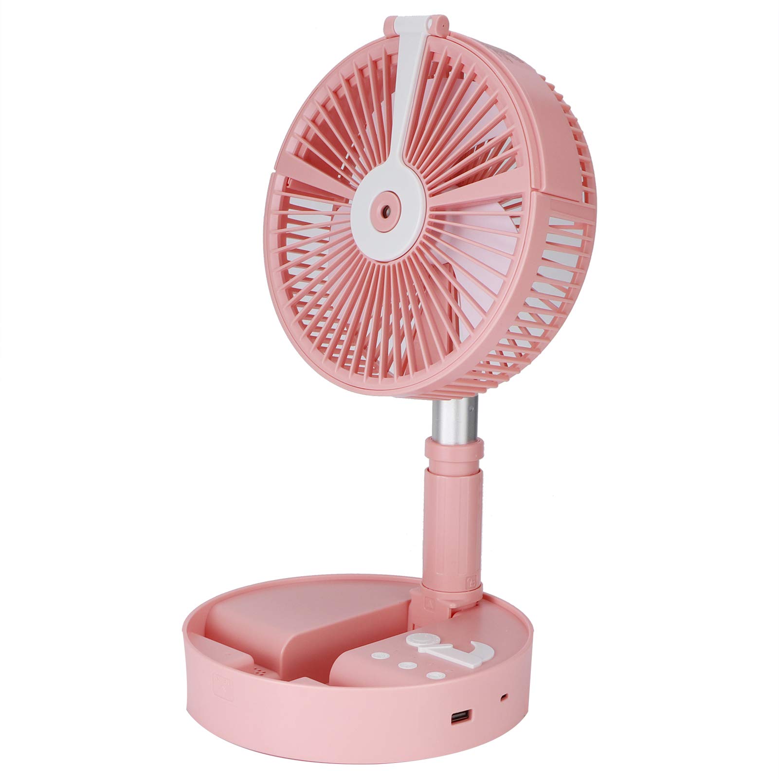 01 Telescopic Floor Fan with 7200mAh Battery & Hydrating Spray - Portable USB Fan for Home, Office, Outdoor & Travel - Cool & Refresh Anywhere