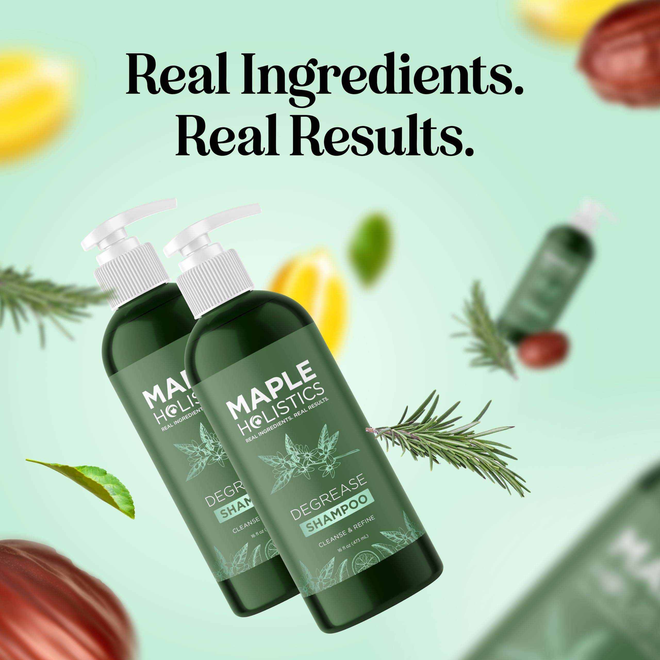 Clarifying Shampoo for Oily Hair & Scalp - Deep Cleansing Shampoo with Rosemary Oil to Remove Buildup - Vegan, Sulfate & Paraben Free Degreasing Shampoo for Greasy Hair (2 Pack) - Perfect for Daily Use & Color-Treated Hair