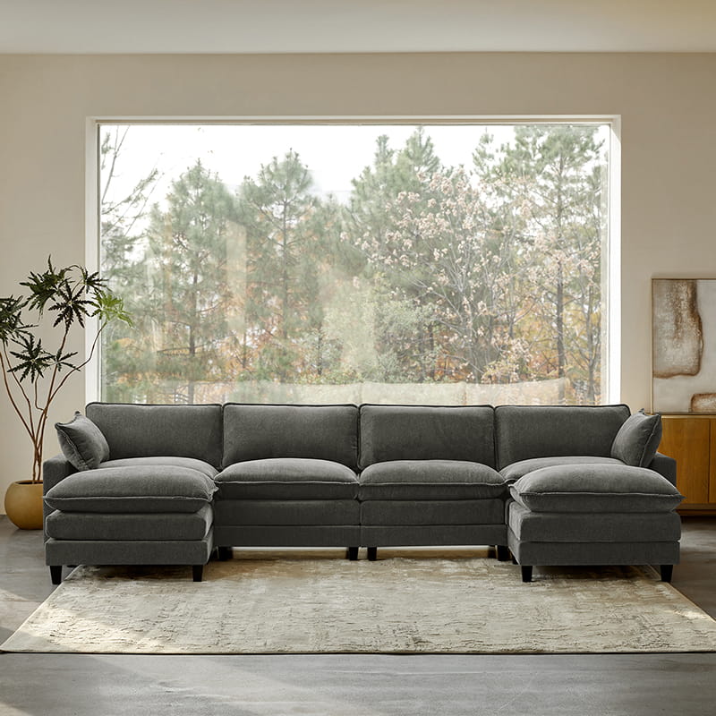 Aichele Sectional Sleeper Sofa with Triple Layer Cushions - Convertible L-Shaped Sofa Bed for Small Spaces, Comfortable Guest Bed & Living Room Furniture - Perfect for Apartments, Dorms and Home Theater Rooms