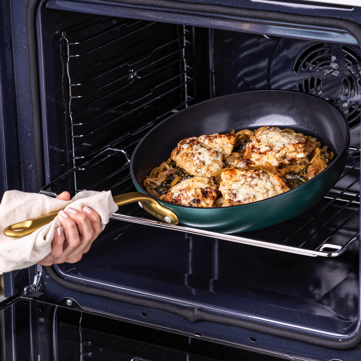 Premium Ceramic Nonstick Fry Pan Set - 8