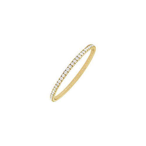14K Yellow Gold Diamond Eternity Bangle Bracelet - 5.00 Carat Round Cut Diamond Wedding Anniversary Gift for Women, Perfect for Special Occasions & Everyday Luxury