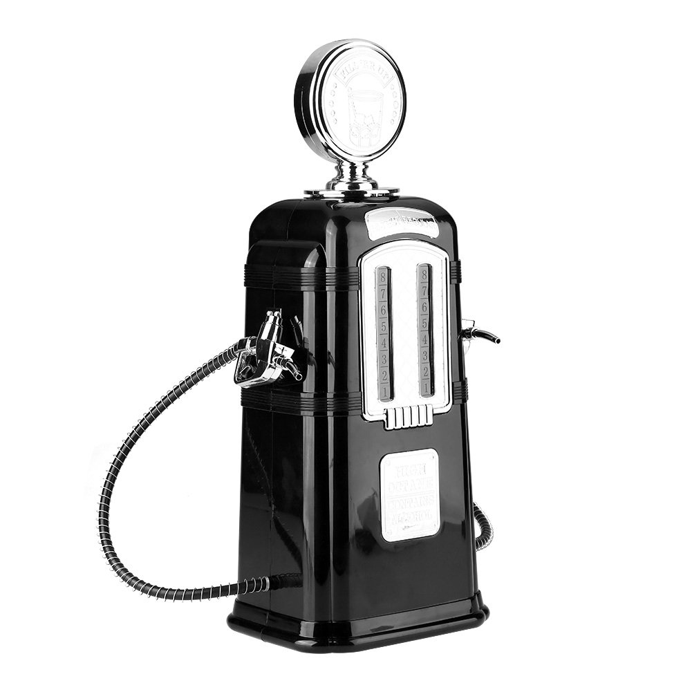 1000cc Double Barrel Liquor Pump - Beer & Beverage Dispenser for Gas Station, Bar, Party - Alcohol & Soft Drink Dispensing Machine - Black (Perfect for Home Bars, Restaurants, and Events)