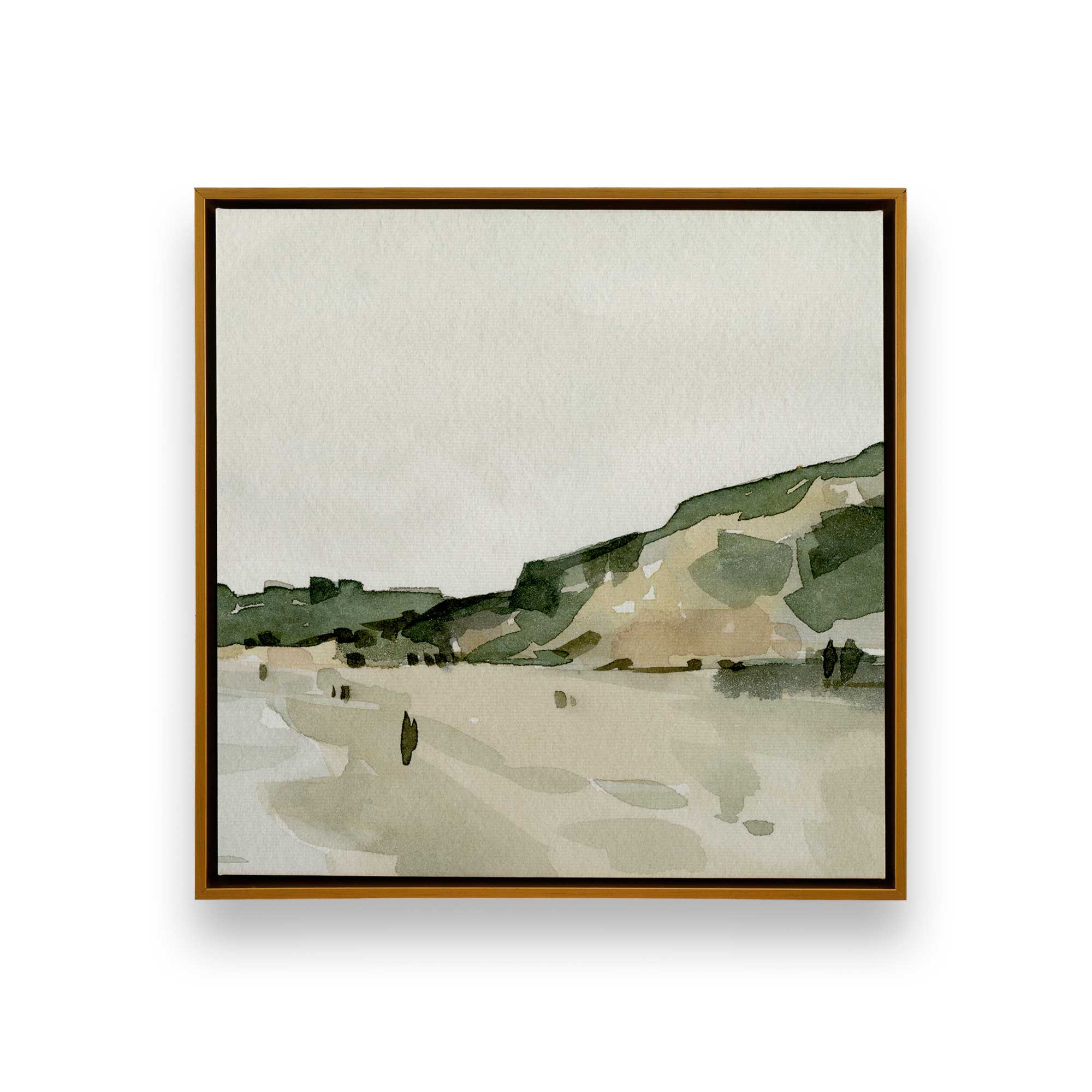Gentle Waves and Rising Cliffs Canvas Wall Art Print - Coastal Beach Decor for Living Room, Bedroom & Office