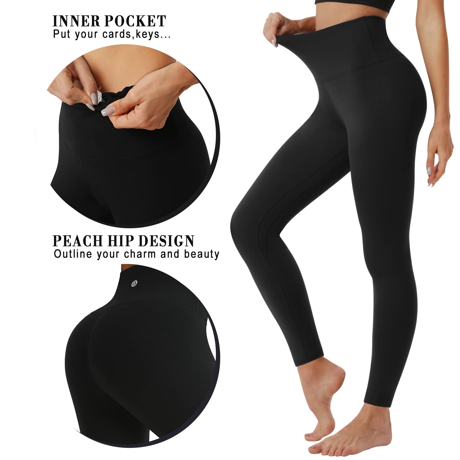 Desol High Waisted Yoga Pants for Women - Tummy Control Workout Leggings 25