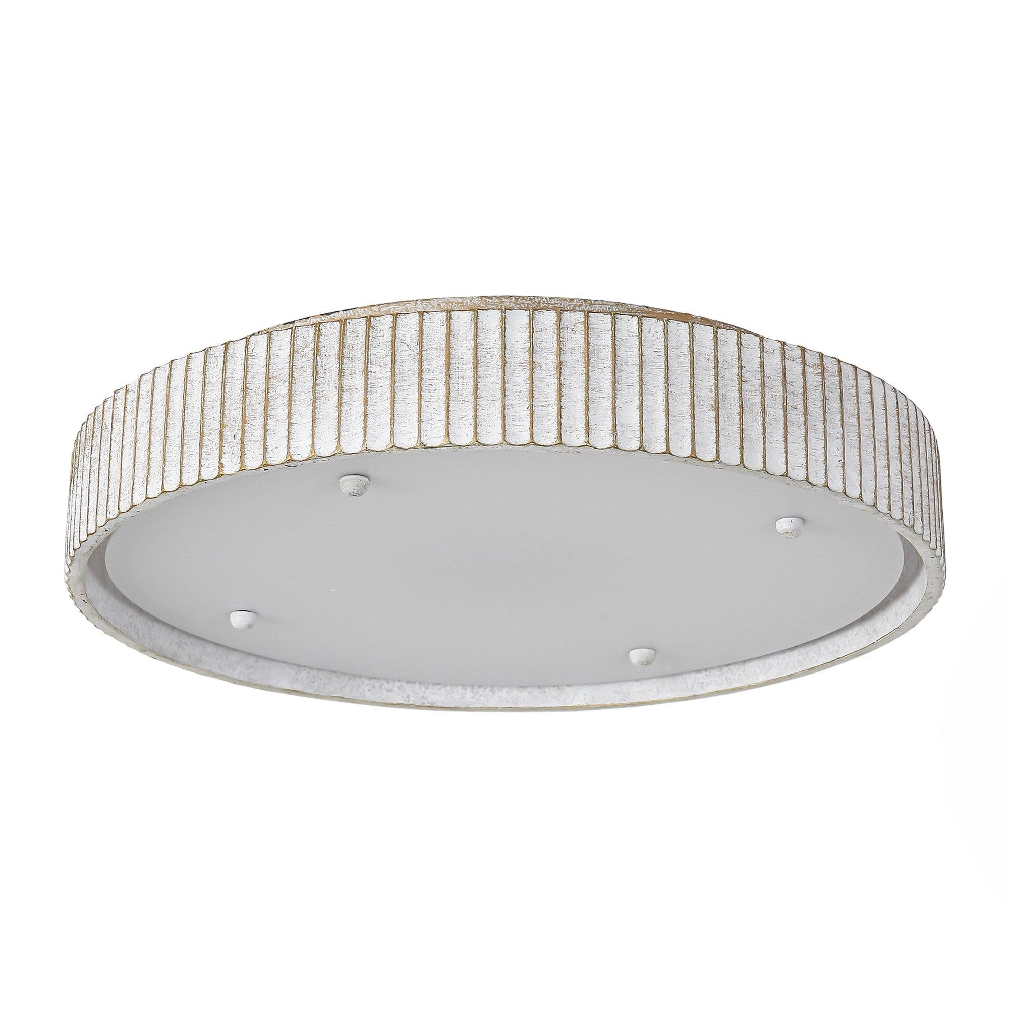 18 Inch White Modern Flush Mount LED Ceiling Light - Energy Efficient Dimmable Lighting for Bedroom, Kitchen, Hallway & Living Room