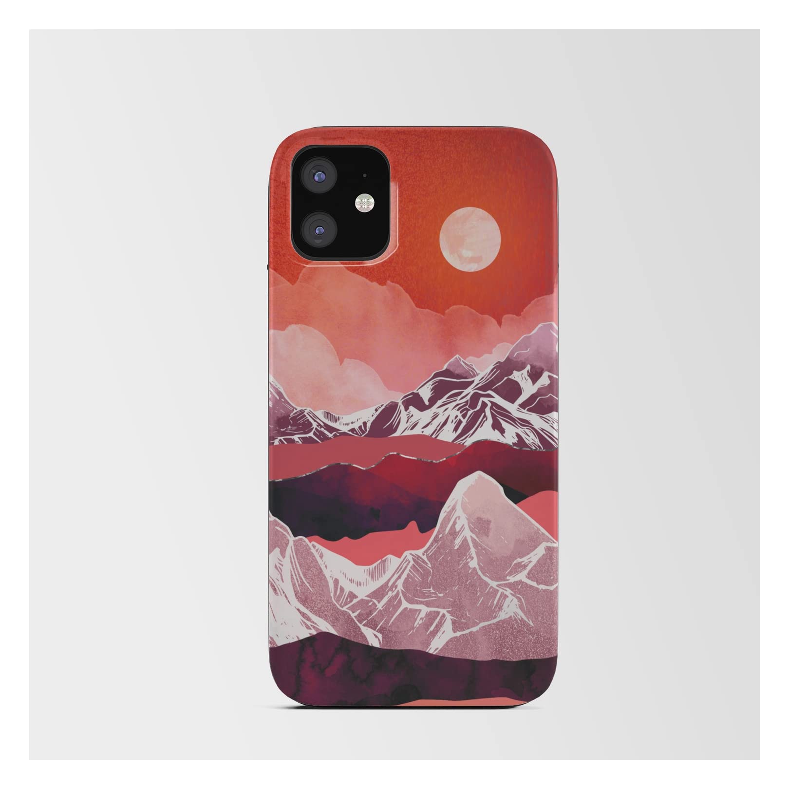 Scarlet Glow iPhone 11 Phone Card Case | Spacefrogdesigns Art Cover | Slim Wallet Case for Credit Cards & ID | Perfect for Travel, Work & Everyday Use