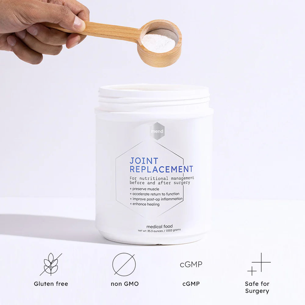 Mend Medical Food for Joint Replacement Support - Natural Recovery Supplement for Post-Surgery Healing & Joint Health - Ideal for Knee, Hip & Shoulder Replacement Patients