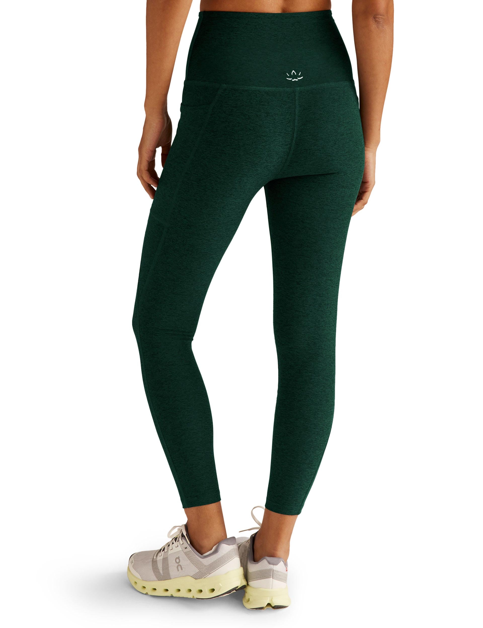 Spacedye Out of Pocket High Waisted Midi Leggings - Dark Spruce Green Heather | Yoga, Workout & Casual Wear